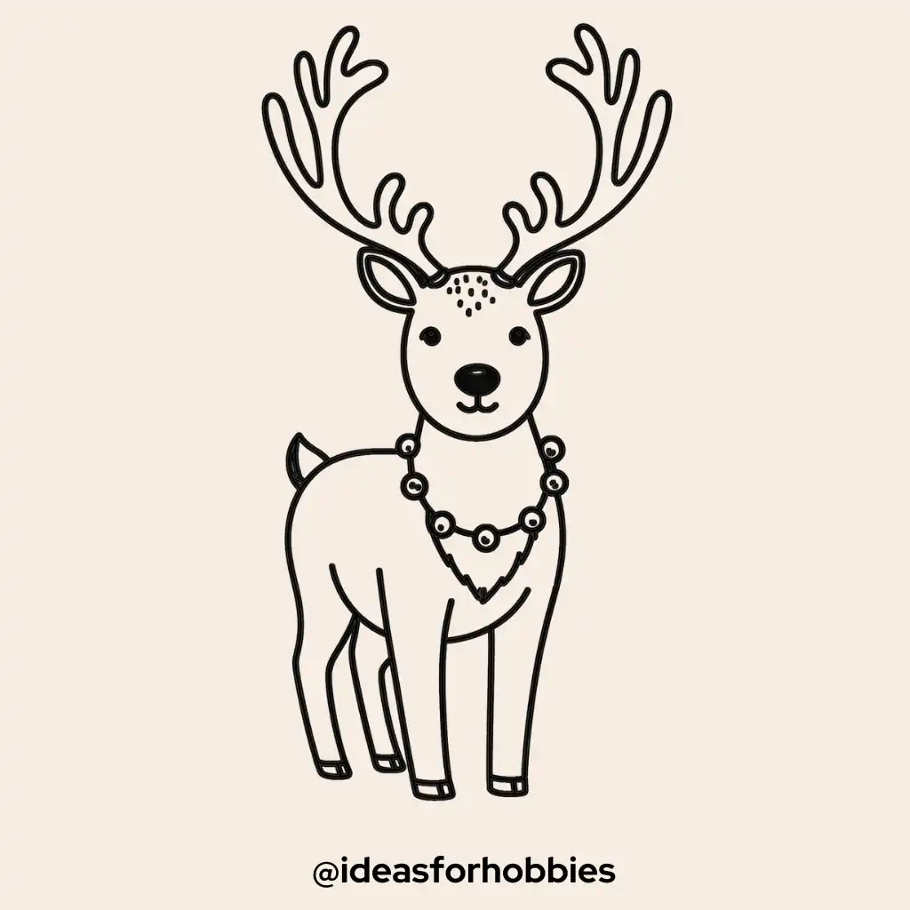 Reindeer with a Garland