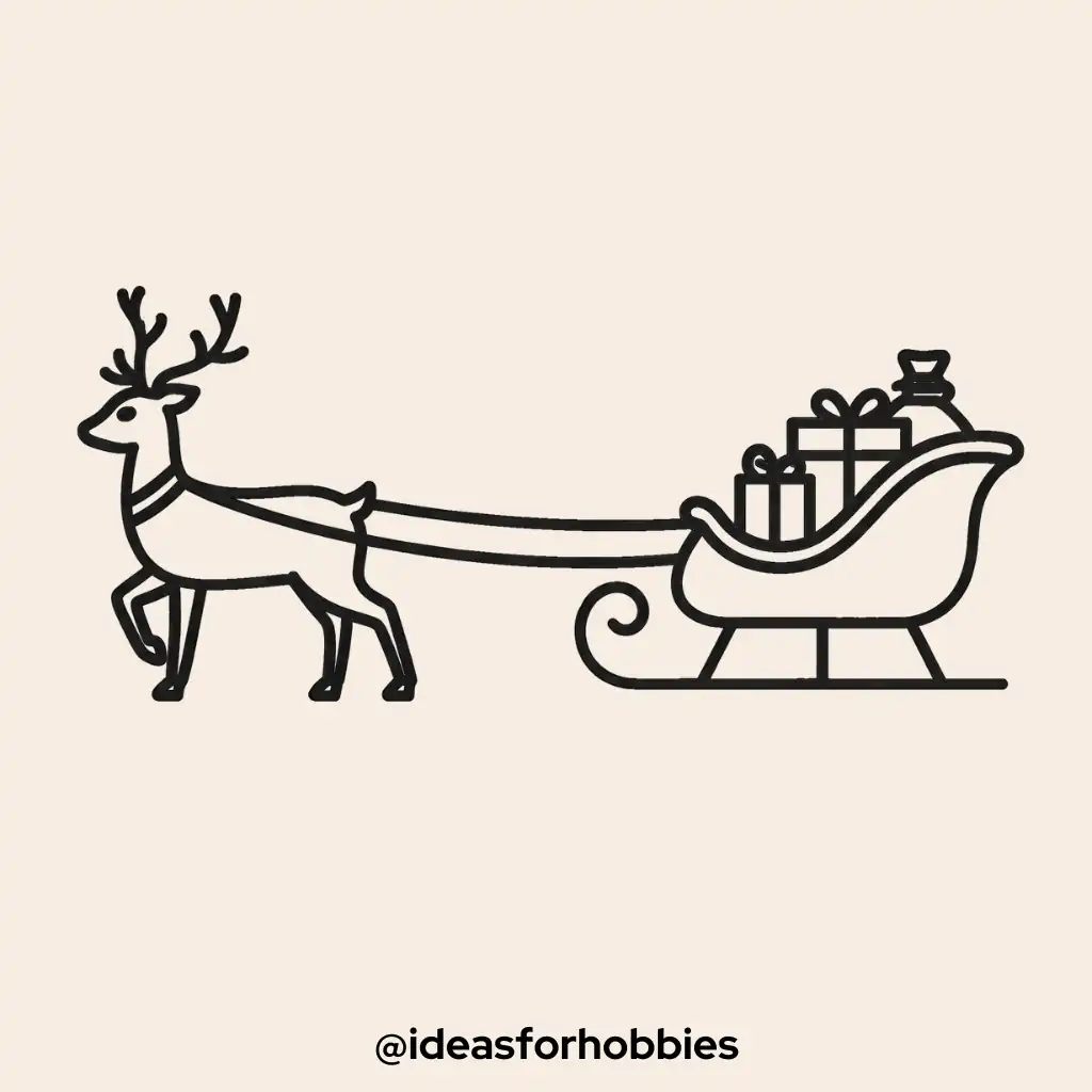 Santas Sleigh with Reindeer