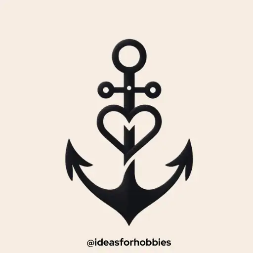 Anchor with Heart Tattoo