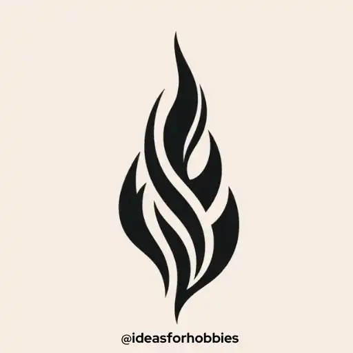 Minimalist Flame Tattoo